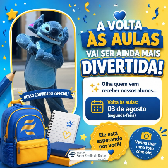 Volte as Aulas com Stitch, vai ser ainda mais divertido por aqui!
